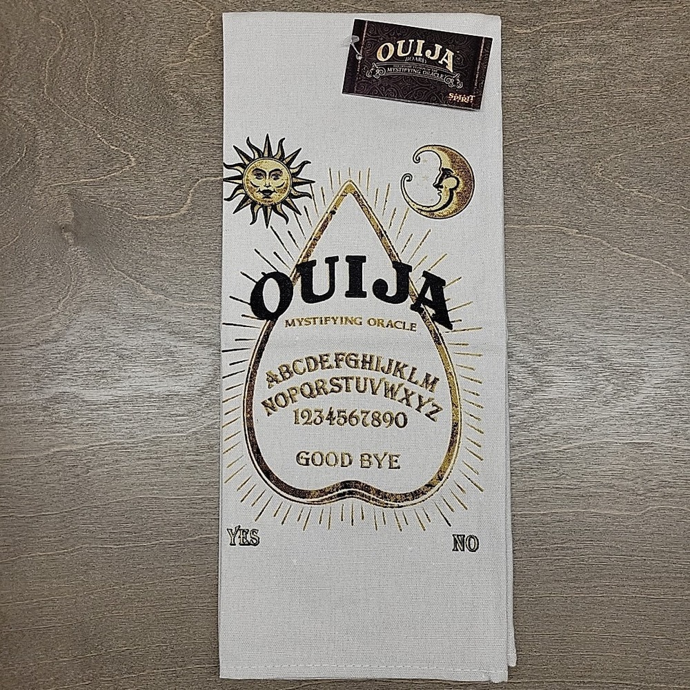 Ouija Mystifying Oracle Decorative Kitchen Dish Towel Novelty Halloween Decor